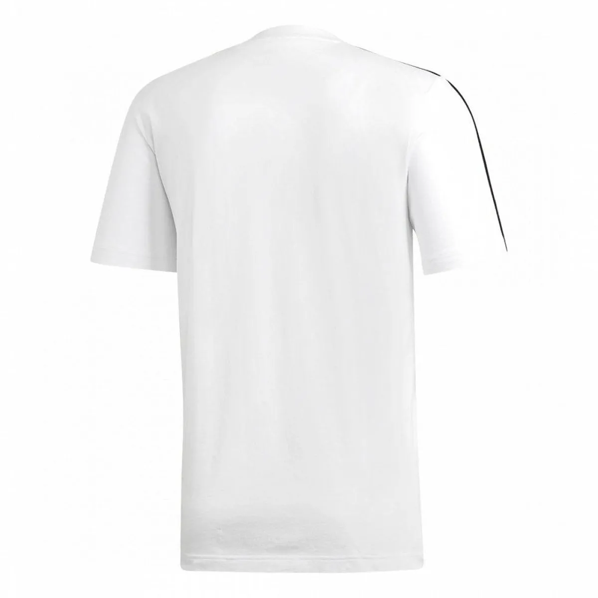Camiseta adidas blanca con rayas negras en los hombros