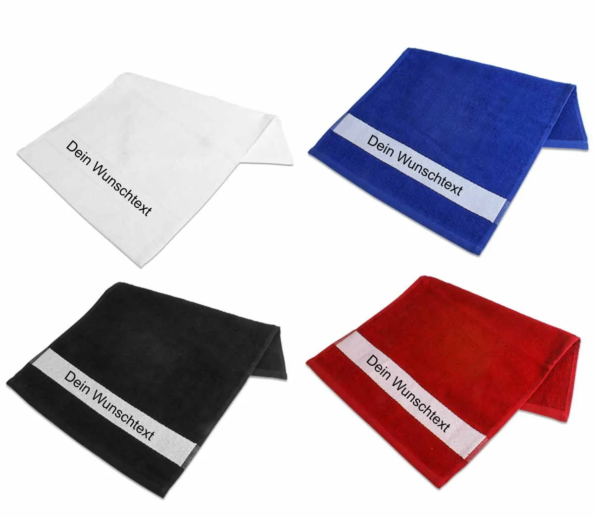 Gæstehåndklæde trykt med navn eller tekst efter eget valg