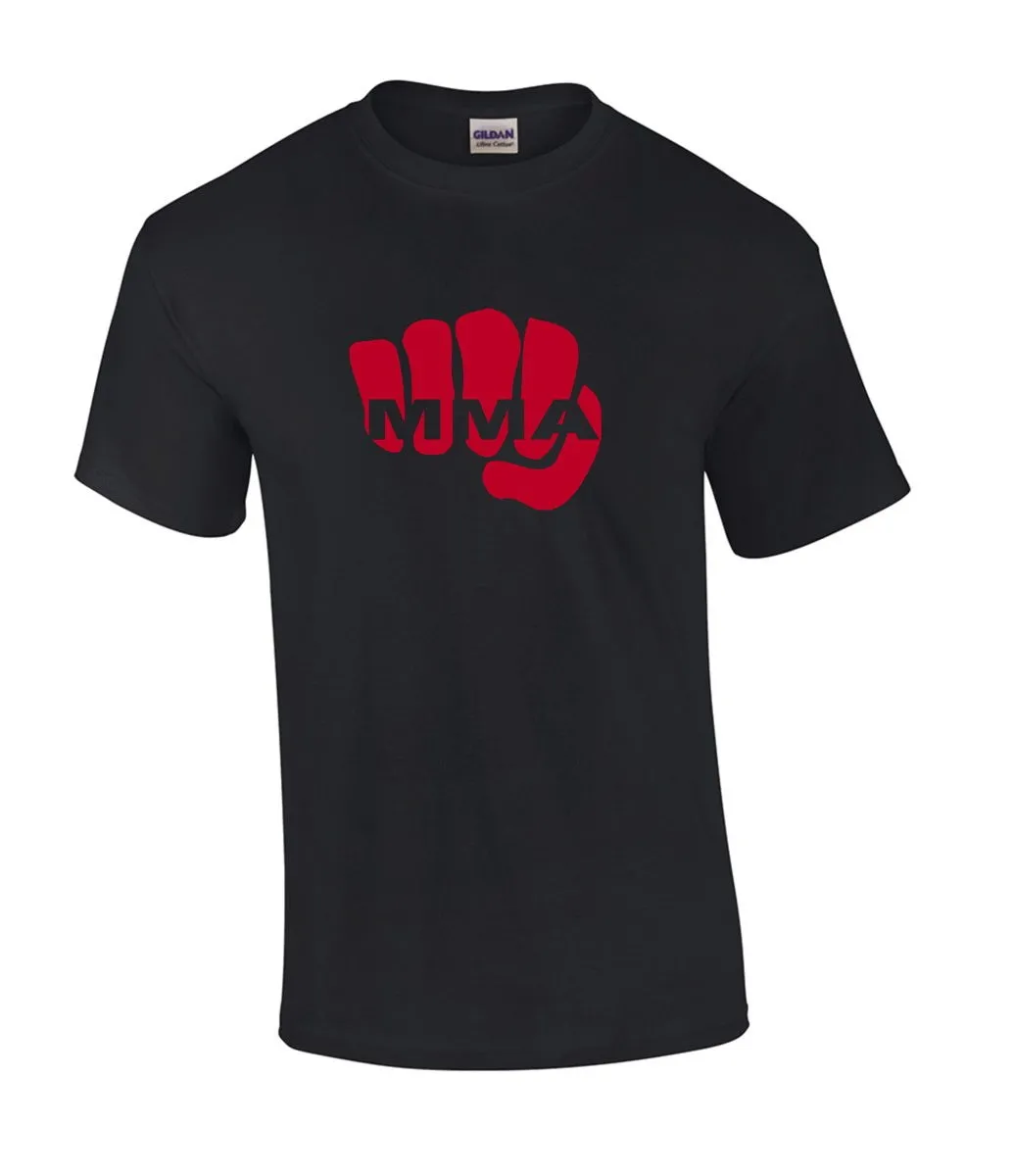 T-Shirt MMA Vuist zwart