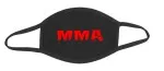 Mouth and nose mask cotton black MMA