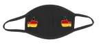 Gebitsbeschermer katoen zwart met duim omhoog Duitsland