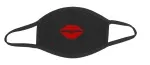 Mouthguard cotton black with red lips