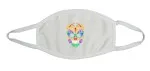 Mouth and nose mask cotton beige skull colourful