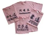 Roze T-shirt met letters en sport