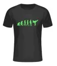 T-shirt zwart Evolution Kick neongroen