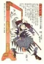 Samurai stof afbeelding gekleurd