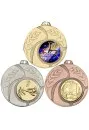 Medalje i guld, sølv, bronze ca. 5 cm