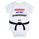 Baby bodysuit forsigtighed sort bælte