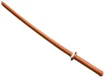Bokken-sværd lavet af TPR-plast, brun