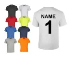 T-shirt fonctionnel pour enfants avec numéro de maillot et nom