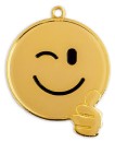 Grappige medaille smiley goud