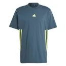 adidas T-shirt Future Icons 3-Stripes blauw-grijs