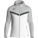 JAKO hooded jacket Iconic white/soft grey/light grey