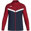 JAKO polyester jacket Iconic navy/chilli red