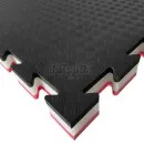 Hybride mat zwart/rood 100x100cm x 4 cm