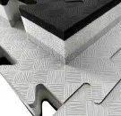 Tatami Hybrid HC40 puzzelmat zwart/grijs 100 cm x 100 cm x 4 cm