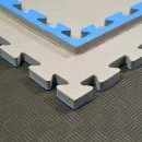 Omkeerbare mat Checkerd grijs/blauw - 100 x 100 x 2.0 cm