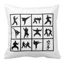 Cushion with print karate motifs