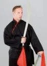 Kung Fu-jakke sort/rød