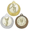 Medaille gold / silber / bronze Massivmetall 7 cm