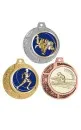 Medalje med mønster guld, sølv, bronze