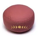 Meditationspude/yogapude 33x17 cm mørkerosa med månefase