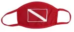 Mouthguard cotton red with diving flag