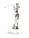 Golf trofee beeldje voor mannen 14 cm zilver
