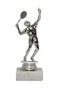 Heren tennis trofee standaard 15 cm zilver