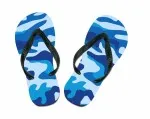 Flip flops camouflage blå