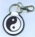 Porte-cles Ying Yang brode