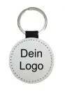 Key ring round imitation leather with your own logo