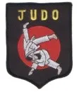 Judo borduursel badge zwart