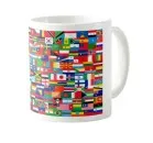 Mok - Koffiemok - Mok met de vlaggen van de wereld