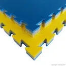 Tatami J40D mat blauw/grijs/geel 100 cm x 100 cm x 4 cm