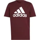 adidas T-shirt donkerrood met grote borstprint in wit