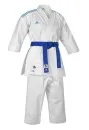 Adidas karatepak Kata Shori met blauwe schouderstrepen