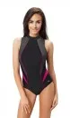 Ivanka I swimming costume graphite/pink/black