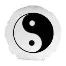 Ying Yang kussen rond wit 50 cm