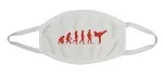 Mouth and nose mask cotton beige Evolution Karate red