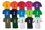T-shirt Judo Kanji-tegn i forskellige farver