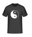 T-shirt Ying Yang - Tai Chi met grote borstprint | Yin Yang symbool