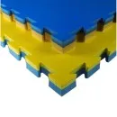 Tatamimåtte JJ40X gul/blå 100 cm x 100 cm x 4 cm