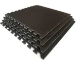 Tatami fitnessmat set van 4 EK12B zwart 61 cm x 61 cm x 1,2 cm