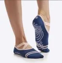 Yoga-strømper skridsikre strømper blå Grippy | skridsikre yoga-strømper